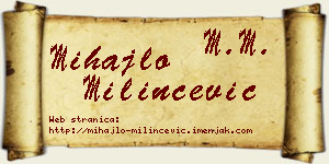 Mihajlo Milinčević vizit kartica